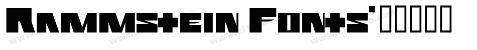 Rammstein Fonts字体转换